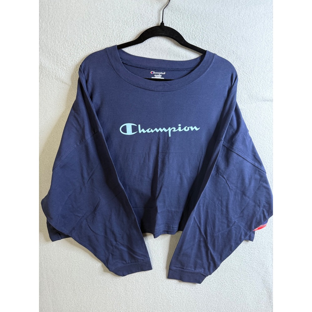 Champion Sleep Top Women's Extra Large Long Sleeve Cropped Athleisure Lounge NWT